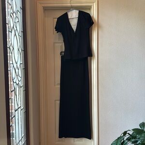 St. John Evening by Marie Gray SET Black Maxi Pencil Skirt & Top Formal/Cocktail